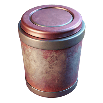 dramatic contemporary Cylindrical Container with Screw on Lid Isolated png