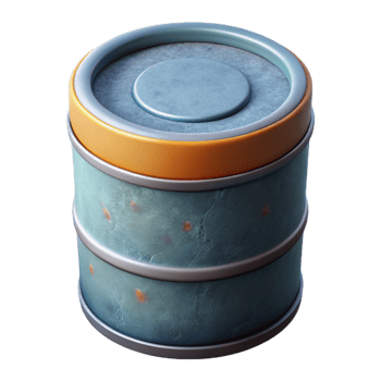 beautiful classic Cylindrical Container with Tamper Evident Seal Isolated professional png