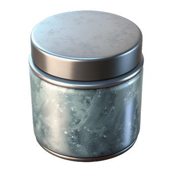 elegant creative Cylindrical Cosmetic Jar Isolated with Silver Cap genuine png
