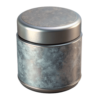 vibrant creative Cylindrical Cosmetic Jar Isolated with Silver Cap high quality png