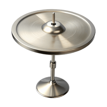 elegant traditional Cymbal Stand Chrome Finish Isolated high resolution png