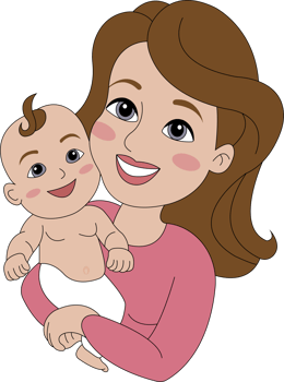 Mother and baby clipart png