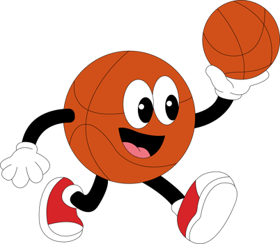 Cute Basketball character clipart , cute character png