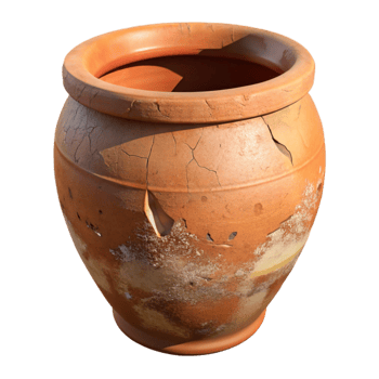 wonderful traditional Damaged Terracotta Pot Restoration Cutout png