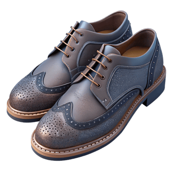 dramatic minimalist Dark Academia Brogues Top View Transparent Background original png