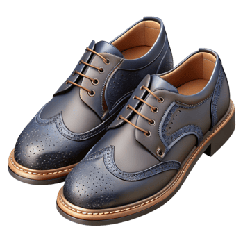 stunning creative Dark Academia Brogues Top View Transparent Background png