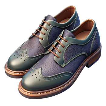 extraordinary classic Dark Academia Brogues Top View Transparent Background high quality png