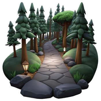 extraordinary traditional Dark Forest Path Low Angle Shot Cutout authentic png