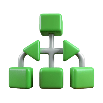 dramatic contemporary Decision Making Flowchart Green Arrows Transparent Background high resolution png