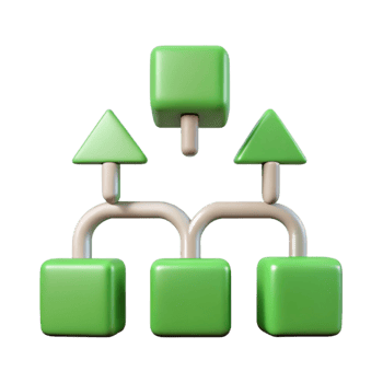 extraordinary abstract Decision Making Flowchart Green Arrows Transparent Background high quality png