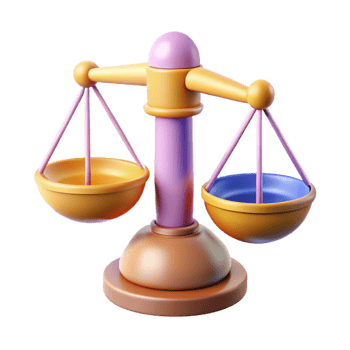 impressive abstract Decision Making Scales Icon Balance Concept Isolated Cutout high resolution png