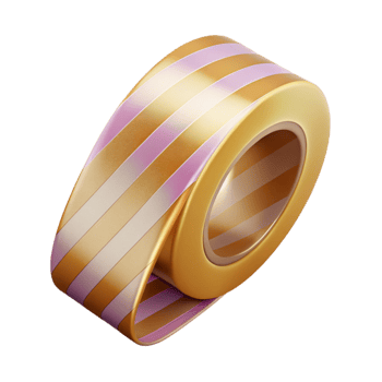 beautiful modern Decorative Tape Striped Transparent premium png