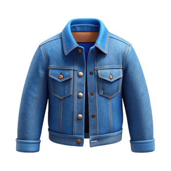 extraordinary traditional Deep Blue Denim Jacket Pocket Detail Isolated premium png
