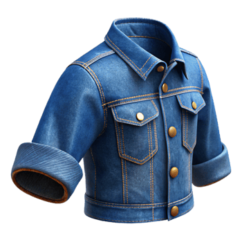extraordinary creative Deep Blue Denim Jacket Pocket Detail Isolated exclusive png