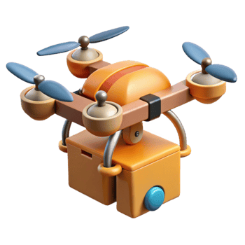 dramatic creative Delivery Drone Flying Cutout high quality png