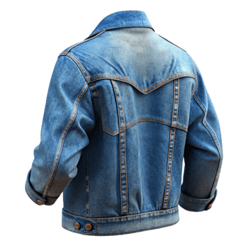 wonderful vintage Denim Jacket Back View Transparent premium png