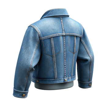 impressive traditional Denim Jacket Back View Transparent original png