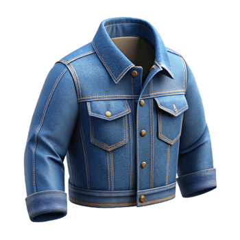 stunning contemporary Denim Jacket Collar Stitching Closeup Isolated Element authentic png