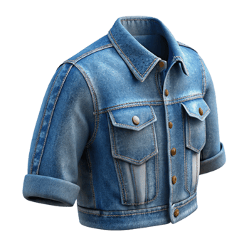 impressive rustic Denim Jacket Pocket Closeup Cutout Isolated genuine png