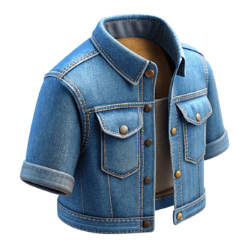 Denim Jacket Pocket Closeup Cutout Isolated png