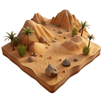 extraordinary abstract Desertification Barren Landscape Isolated authentic png
