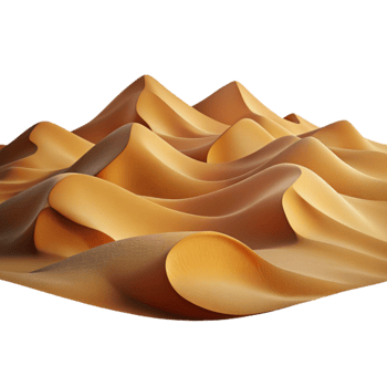 stunning vintage Desert Landscape Sand Dunes Isolated authentic png