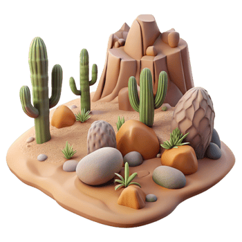 impressive minimalist Desert Landscape with Rock Formations Photography Isolated original png