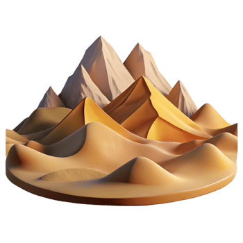 serene creative Desert Landscape with Sand Dunes Photography Isolated detailed png