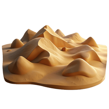 magnificent contemporary Desert Landscape with Sand Dunes Photography Isolated premium png
