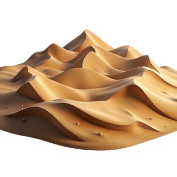 stunning vintage Desert Sand Dunes Landscape Transparent Background detailed png
