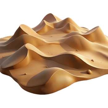 serene modern Desert Sand Dunes Landscape Transparent Background high resolution png
