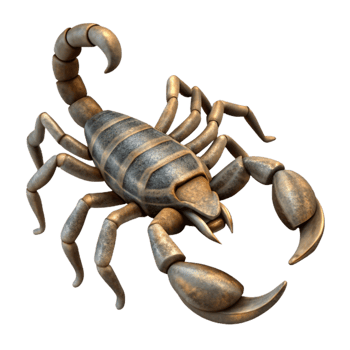 magnificent minimalist Desert Scorpion Silhouette Isolated professional png