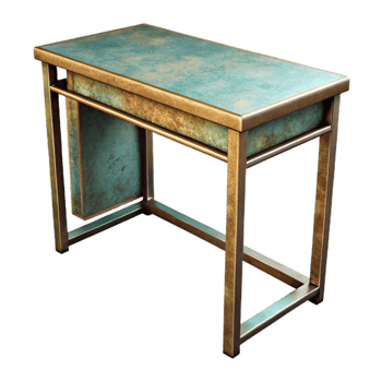 elegant vintage Desk Metal Frame Isolated original png