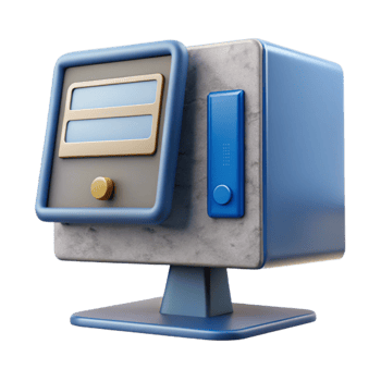 serene minimalist Desktop Computer with Ssd Storage Isolated Element high resolution png