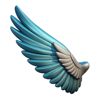 extraordinary abstract Detailed Bird Wing in Flight Transparent Background genuine png