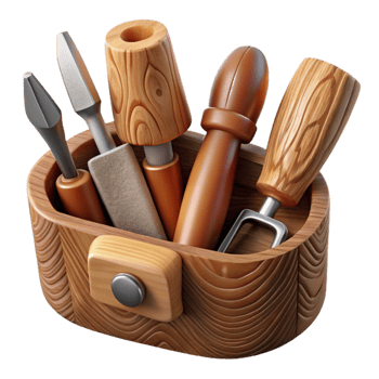 wonderful abstract Detailed Wood Carving Tools Isolated Set exclusive png