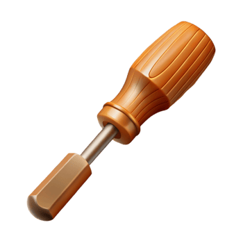 beautiful rustic Detailed Wood Chisel Set Isolated on White detailed png