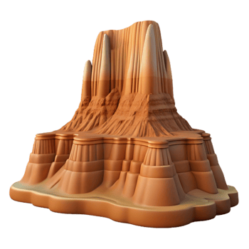 impressive traditional Devils Tower Wyoming Profile Cutout high quality png
