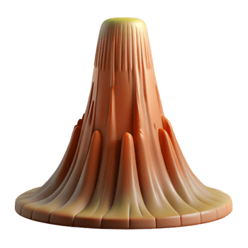 wonderful classic Devils Tower Wyoming Vertical Rock Formation Cutout authentic png