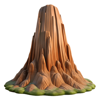 magnificent modern Devils Tower Wyoming Vertical Rock Formation Cutout professional png
