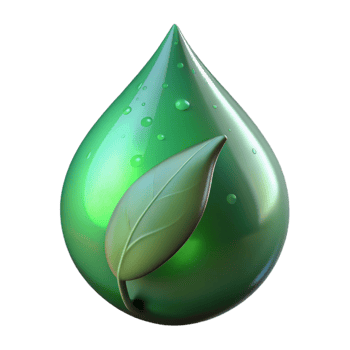 elegant minimalist Dewdrop on Leaf Green Transparent Background professional png