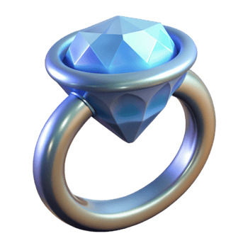magnificent creative Diamond Ring with Sparkling Gemstone Cutout high resolution png