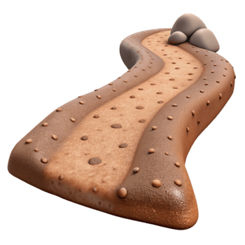 magnificent classic Dirt Path Cutout with Brown Texture Transparent Background premium png