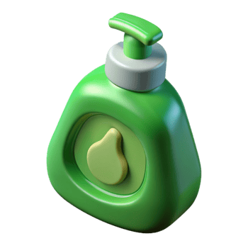 serene abstract Dish Soap Bottle Green Plastic Cutout png