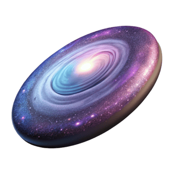beautiful contemporary Distant Galaxy with Quasar Cutout on Transparent Background authentic png