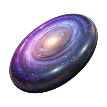 elegant rustic Distant Galaxy with Quasar Cutout on Transparent Background png