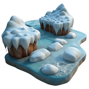 stunning rustic Distant Mountain Range with Snow Caps Isolated on Transparent Background detailed png