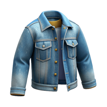 impressive minimalist Distressed Denim Jacket Transparent Background premium png