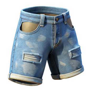 impressive classic Distressed Denim Shorts Transparent Background exclusive png