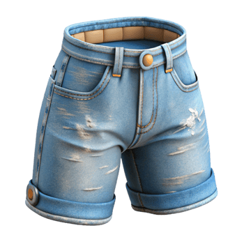 stunning rustic Distressed Denim Shorts Transparent Background genuine png